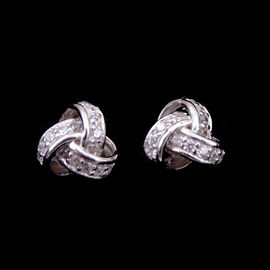 Round Shape Cubic Zirconia Stud Earrings 925 Silver Jewelry Stores